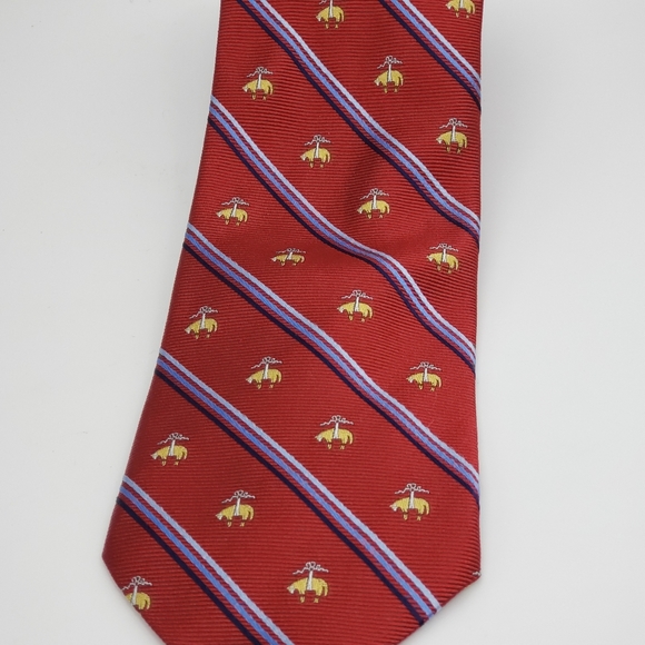Brooks Brothers Golden Fleece Logo Silk Tie - Picture 1 of 4